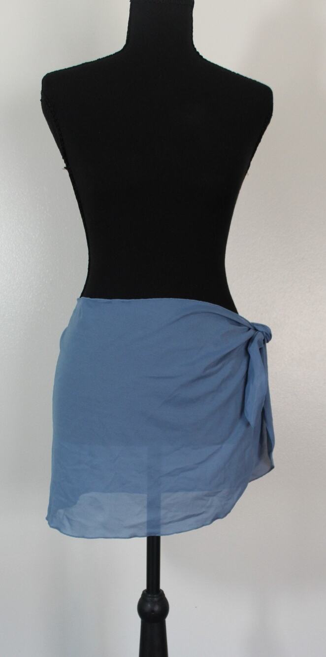 Women's Unbranded Light Blue Mesh Beach Cover up Skirt One Size Fits Most